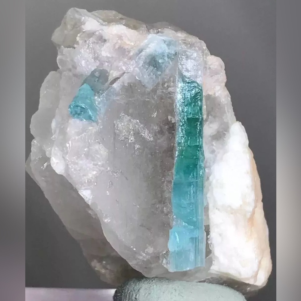 75 Carats indicolite Tourmaline Crystal Specimen From Afghanistan
